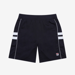 Fila White Line Color - Miesten Shortsit - Laivastonsininen | FI-87256